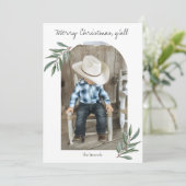 Carte de vacances plate (Debout devant)