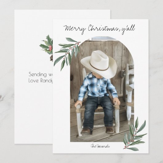 Carte de vacances plate (Devant / Derrière)