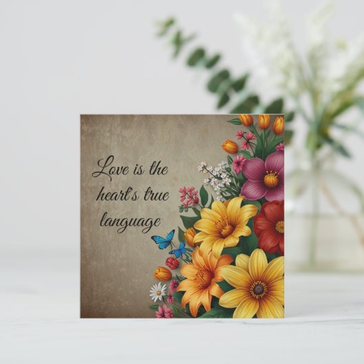 Carte de vacances plate (Debout devant)
