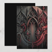 Carte de vacances plate à élégance gothique (Devant / Derrière)