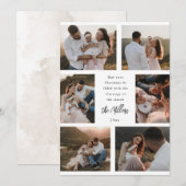 Carte de vacances plate à six photos avec écriture (Devant / Derrière)