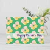 Carte de vacances plate à tapis de fleurs (Debout devant)