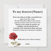 Carte de vacances plate avec cadre floral "Bee Min (Dos)