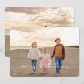 Carte de vacances plate avec deux photos Simply Us (Devant / Derrière)