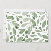 Carte de vacances plate avec monogramme en script  (Dos)