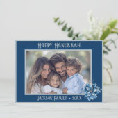 Carte de vacances plate avec photo de poinsettia b (Debout devant)