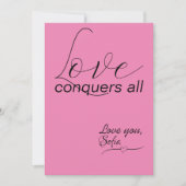Carte de vacances plate avec typographie rose pour (Devant)