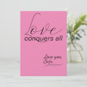 Carte de vacances plate avec typographie rose pour (Debout devant)