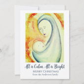 Carte de vacances plate avec Vierge à l'Enfant à l (Devant)