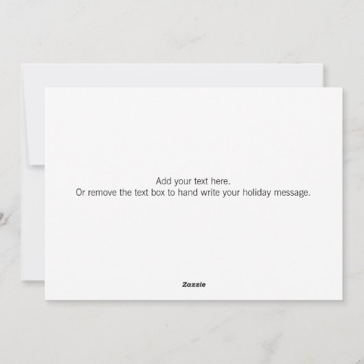 Carte de vacances plate Confort et Joie (Dos)