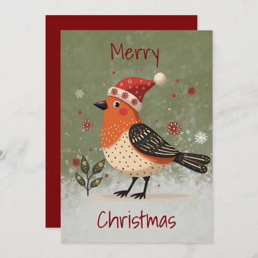 Carte de vacances plate dans le style de l'art pop (Devant / Derrière)