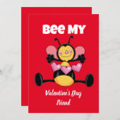 Carte de vacances plate de ami de la Saint-Valenti (Devant / Derrière)