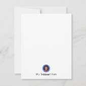 Carte de vacances plate de fille chibi mignonne (Dos)