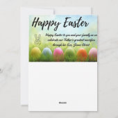Carte de vacances plate de Joyeuses Pâques de pare (Dos)
