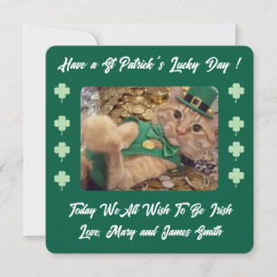 Carte de vacances plate de la Saint-Patrick avec c