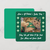 Carte de vacances plate de la Saint-Patrick avec c (Devant / Derrière)