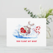 Carte de vacances plate de la Saint-Valentin 5x7 a (Debout devant)