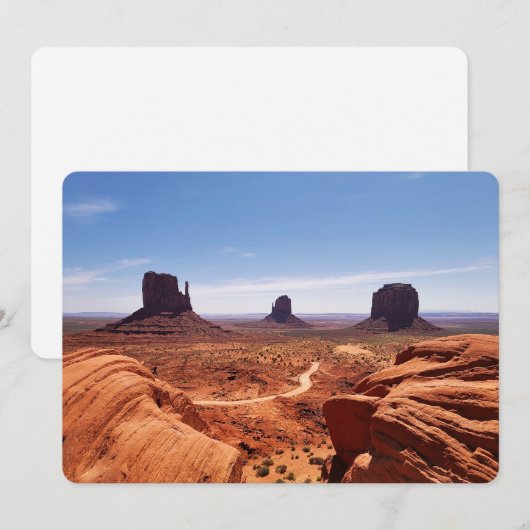Carte de vacances plate de Monument Valley (Devant / Derrière)