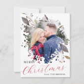 Carte de vacances plate de photo à carreaux Buffal (Devant)