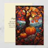 Carte de vacances plate de Thanksgiving personnali (Devant / Derrière)