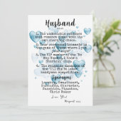 Carte de vacances plate Définition drôle de mari (Debout devant)