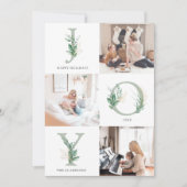 Carte de vacances plate en aquarelle florale JOY (Devant)