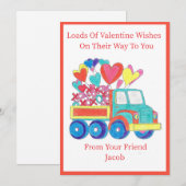 Carte de vacances plate en forme de cœur pour la S (Devant / Derrière)