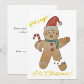 Carte de vacances plate en pain d'épices (Devant / Derrière)