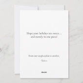 Carte de vacances plate en pain d'épices (Dos)