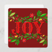 Carte de vacances plate Fleur Baie Joie (Devant / Derrière)