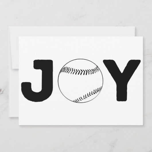 Carte de vacances plate Joy Baseball (Devant)
