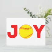 Carte de vacances plate Joy Softball (Debout devant)