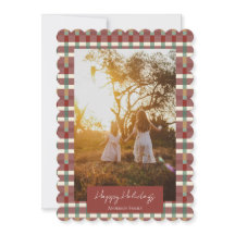 Carte de vacances plate Joyeuses Fêtes