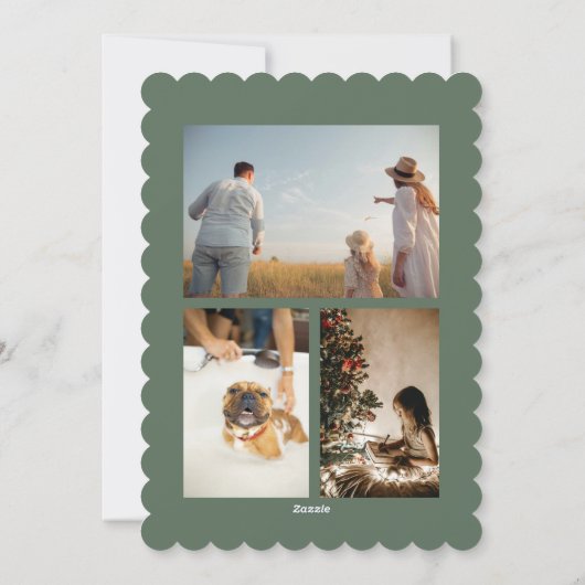 Carte de vacances plate Joyeuses Fêtes (Dos)