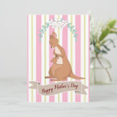 Carte de vacances plate Momma Kangaroo (Debout devant)