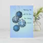 Carte de vacances plate personnalisée avec arbre a (Debout devant)