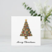 Carte de vacances plate pour amateur de livres chi (Debout devant)