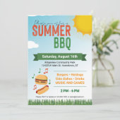 Carte de vacances plate pour BBQ d'été (Debout devant)