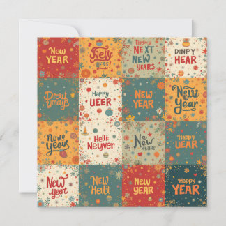 Carte de vacances plate pour le Nouvel An