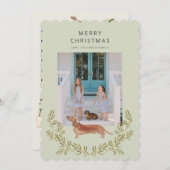 Carte de vacances plate pour teckel (Devant / Derrière)