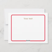 Carte de vacances plate rouge avec de mignons suri (Dos)