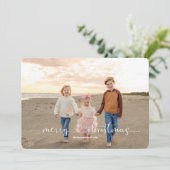 Carte de vacances plate simplement nous avec deux  (Debout devant)
