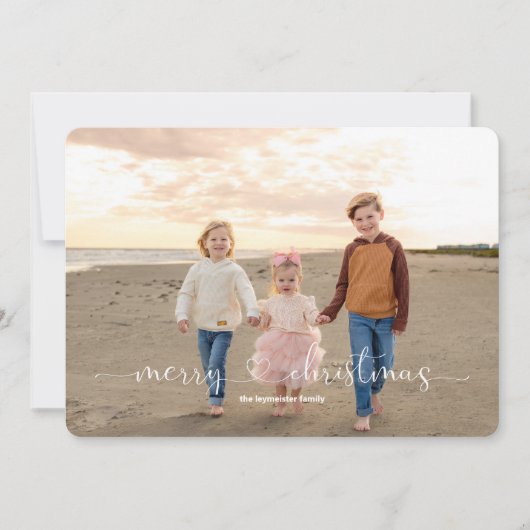 Carte de vacances plate simplement nous avec deux  (Devant)