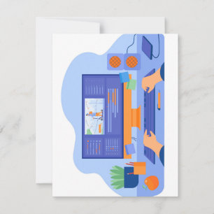 Carte de vacances plate, taille: 4,25 po x 5,5 po,