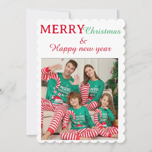 Carte de vacances plate, Taille: 5" x 7", Papier: (Devant)