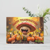 Carte de vacances plate 'Une Saison de Gratitude' (Debout devant)