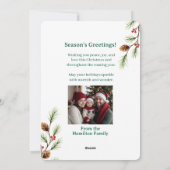 Carte de vacances plate vintage personnalisable  (Dos)