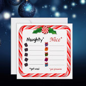 Carte de vacances plates Naughty or Nice 5,25" x 5