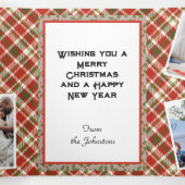 Carte de vacances pliable à trois volets de style  (Intérieur au milieu)