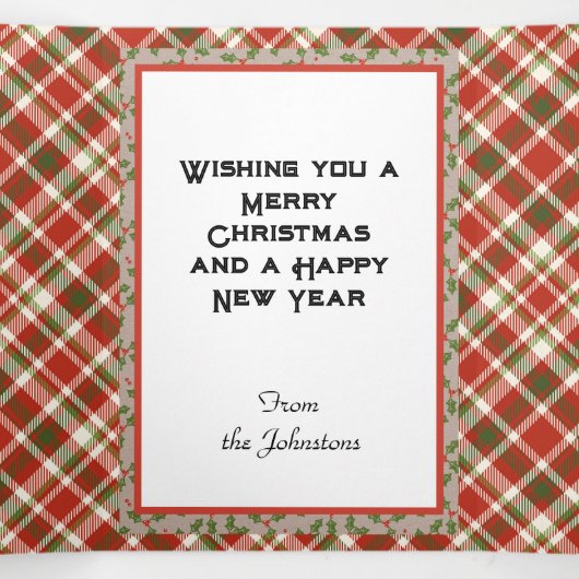 Carte de vacances pliable à trois volets Photo Vin (Intérieur au milieu)